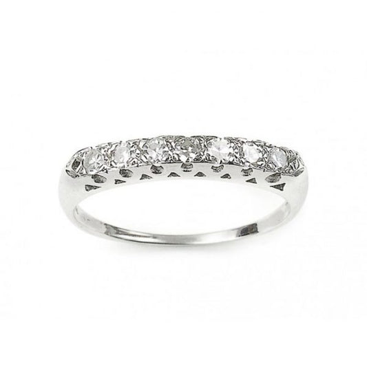 Diamond Half Eternity Platinum Ring