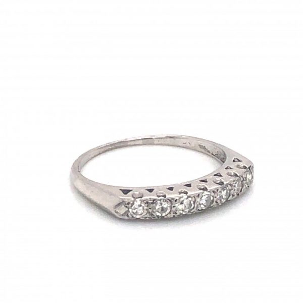 Diamond Half Eternity Platinum Ring