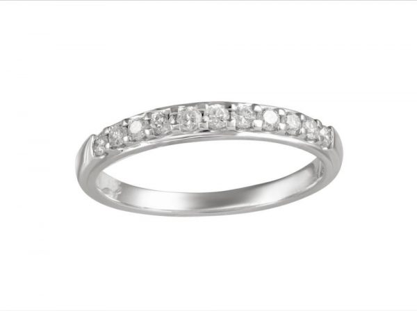 Diamond Half Eternity Wedding Band Ring, 0.29cts, 18ct White Gold