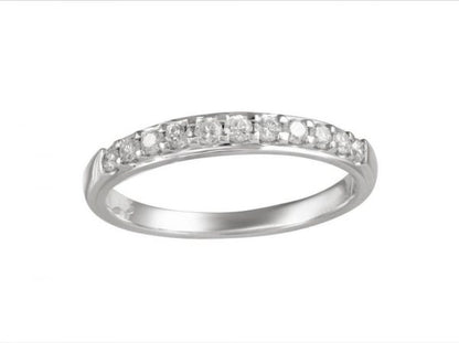 Diamond Half Eternity Wedding Band Ring, 0.29cts, 18ct White Gold