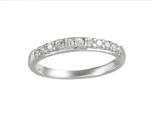 Diamond Half Eternity Wedding Band Ring, 0.29cts, 18ct White Gold