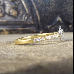 Diamond Halo Engagement Ring with Diamond Shoulders, 0.49ct