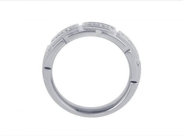 Diamond Set Half Eternity Ring, 0.18cts, 18ct White Gold