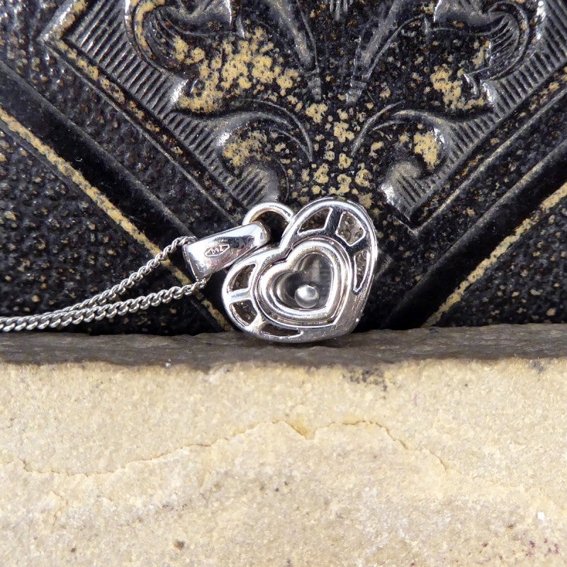 Diamond Set Heart Pendant Necklace