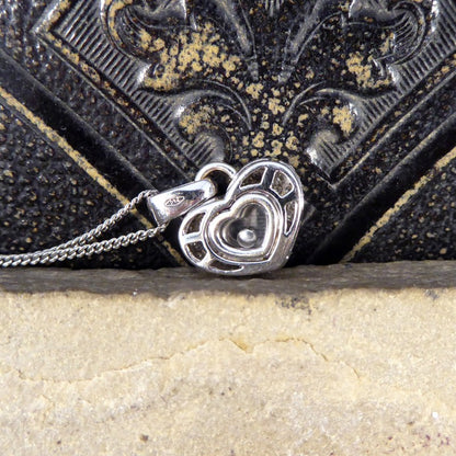 Diamond Set Heart Pendant Necklace
