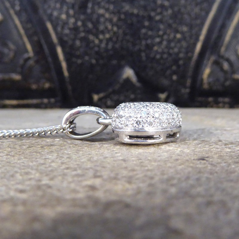 Diamond Set Heart Pendant Necklace