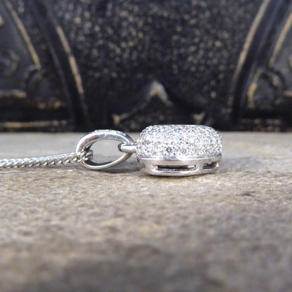 Diamond Set Heart Pendant Necklace