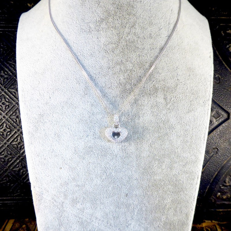 Diamond Set Heart Pendant Necklace