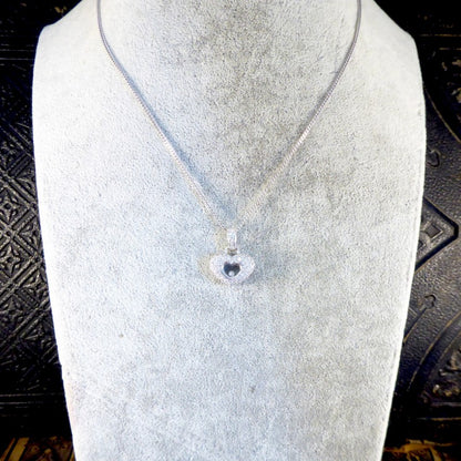 Diamond Set Heart Pendant Necklace