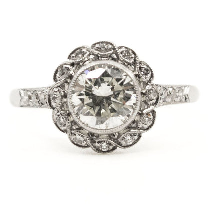 Diamond and Platinum Cluster Ring 1