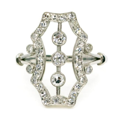 Diamond and Platinum Art Deco ring
