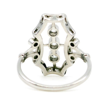 Diamond Art Deco Style Platinum Ring