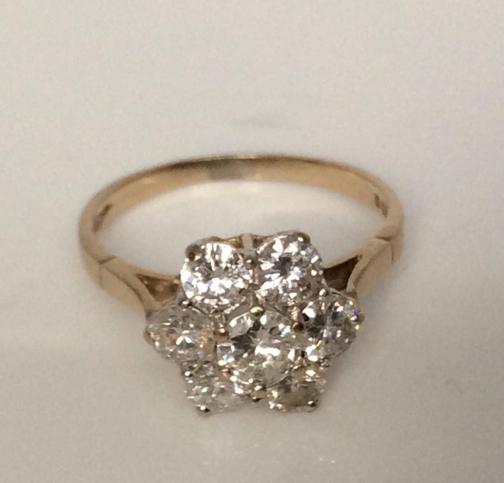 Vintage Diamond Cluster Ring