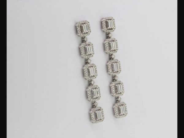 Vintage diamond drop earrings