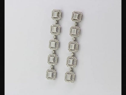 Diamond drop earrings