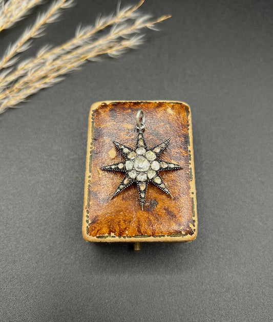 Georgian Rose Cut Diamond and Silver Star Pendant, Circa 1850
