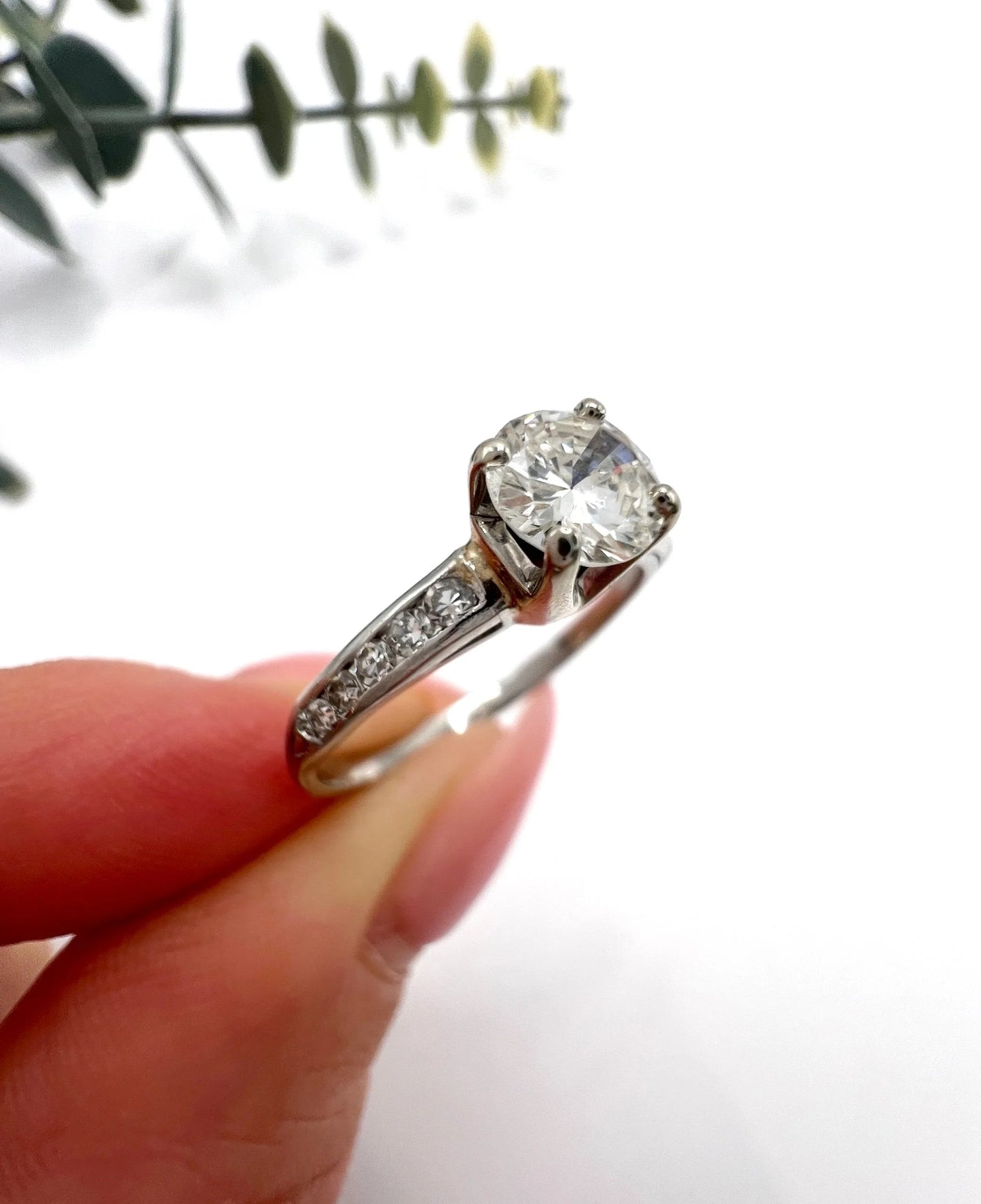 Vintage Platinum 0.50 Carat Diamond Engagement Ring, Circa 1940