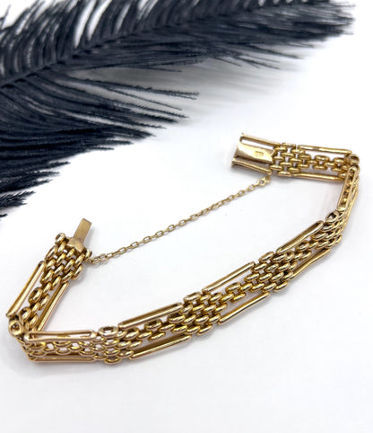 Antique Edwardian Gate Link Bracelet in 15ct Yellow Gold