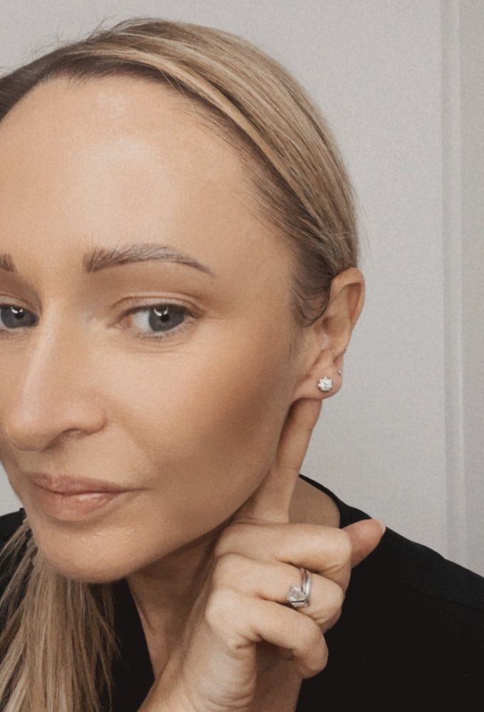 Art Deco Diamond Solitaire Cluster Changeable Stud Earrings