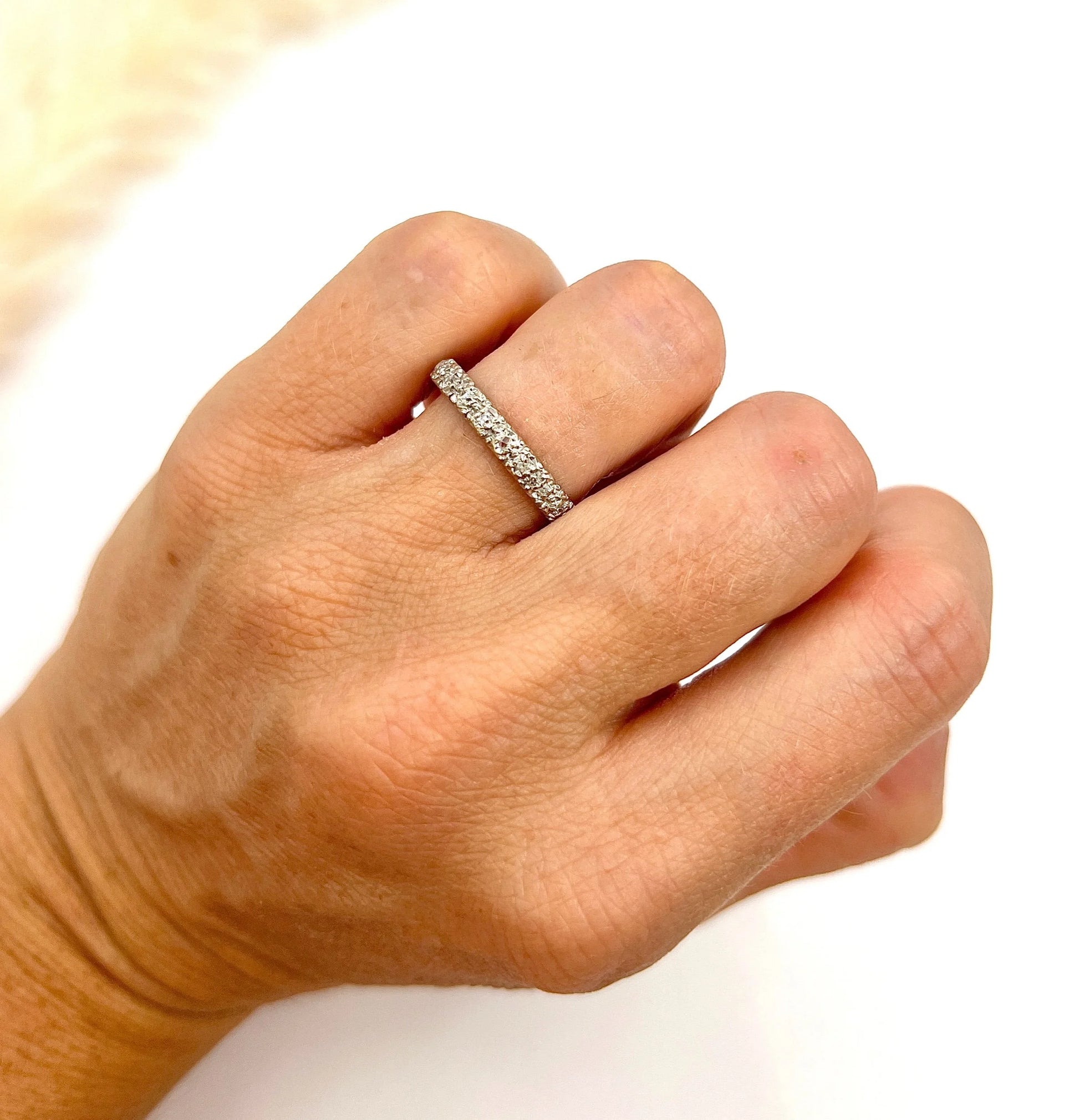 Vintage 1930's Platinum, Full Diamond Eternity Ring