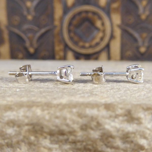 0.52ct Round Brilliant Cut Diamond Ear Studs