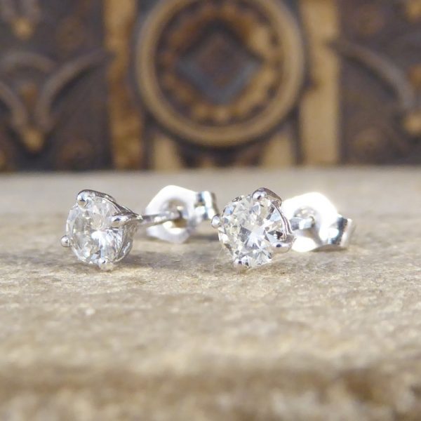 0.52ct Round Brilliant Cut Diamond Ear Studs