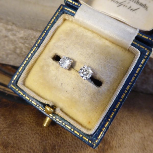 0.52ct Round Brilliant Cut Diamond Ear Studs