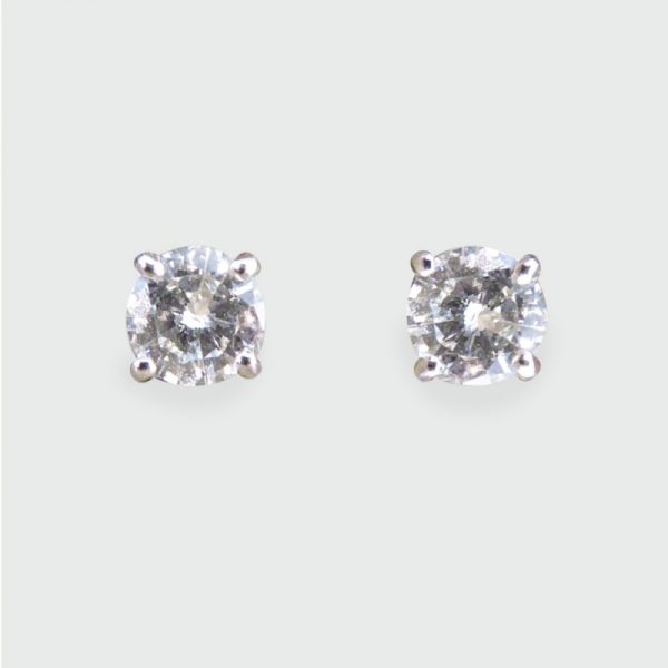 0.52ct Round Brilliant Cut Diamond Ear Studs
