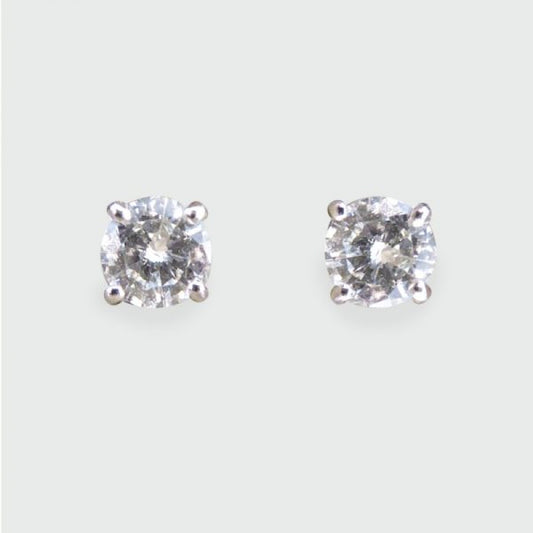 0.52ct Round Brilliant Cut Diamond Ear Studs