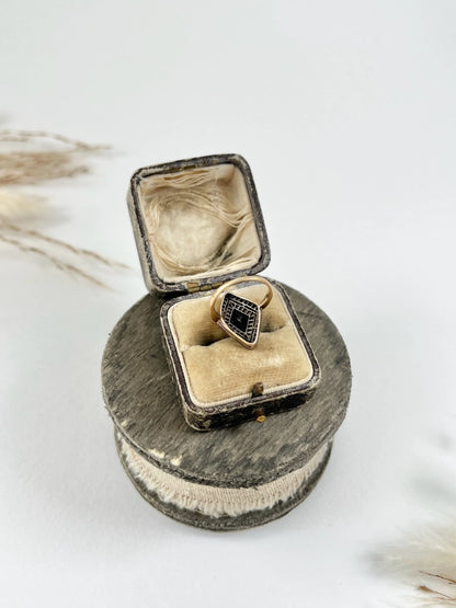 Edwardian 18 Carat Gold Sapphire and Diamond Marquise/Navette Ring, Circa 1900