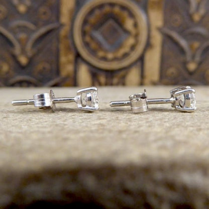 0.52ct Diamond Stud Earrings, 18ct White Gold