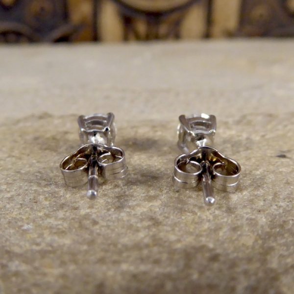 0.52ct Diamond Stud Earrings, 18ct White Gold