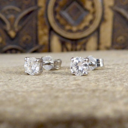 0.52ct Diamond Stud Earrings, 18ct White Gold
