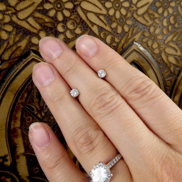 0.52ct Diamond Stud Earrings, 18ct White Gold