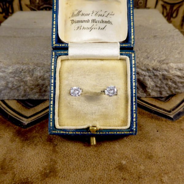 0.52ct Diamond Stud Earrings, 18ct White Gold