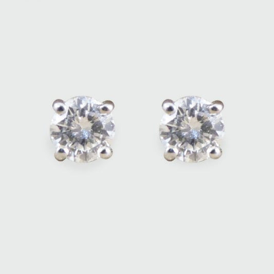 0.52ct Diamond Stud Earrings, 18ct White Gold