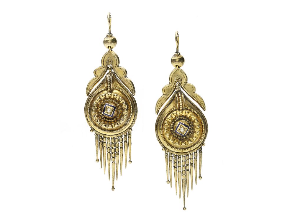 Antique Victorian Fringe Earrings