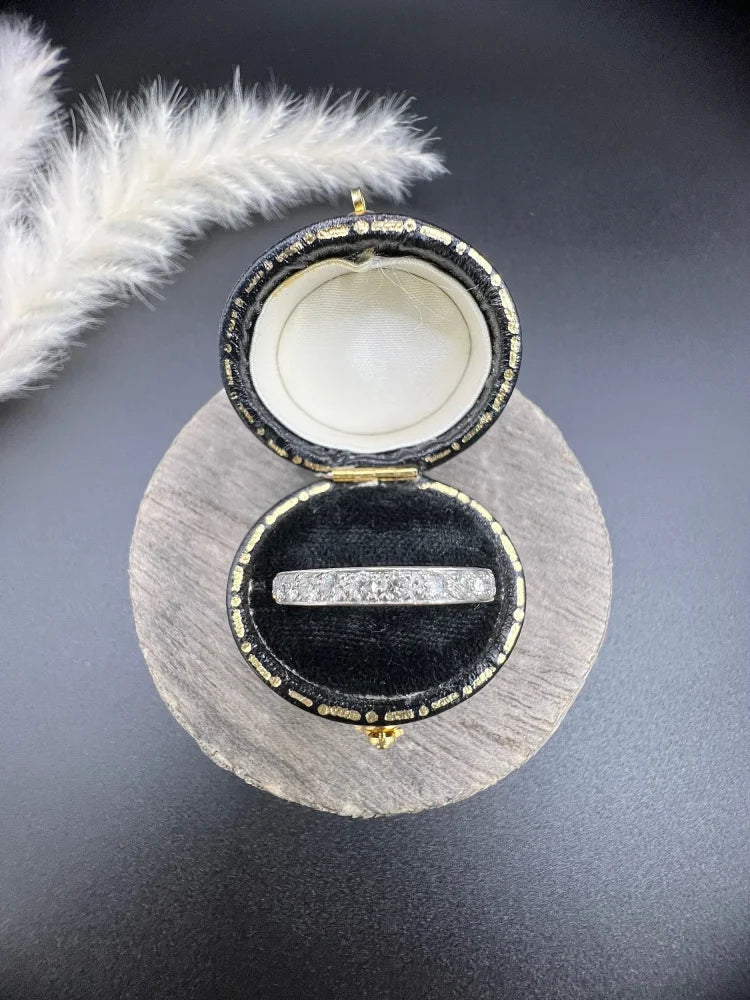 Antique Diamond Full Eternity Ring In Platinum