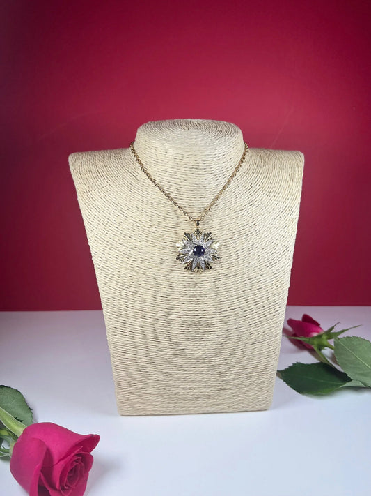 Vintage 1940s Amethyst & Diamond Star Pendant