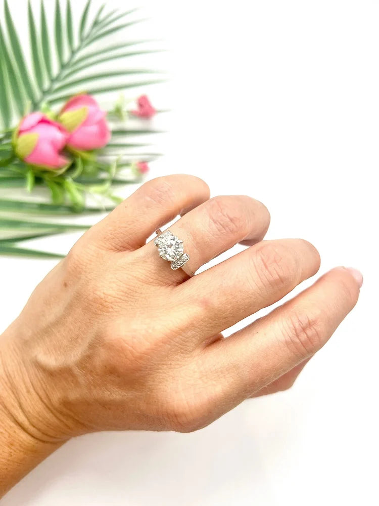 Antique Art Deco 1.20ct Diamond Solitaire Engagement Ring