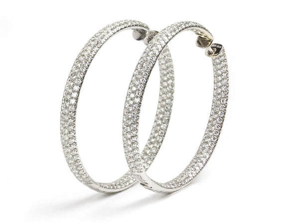 Diamond Gold Hoop Earrings