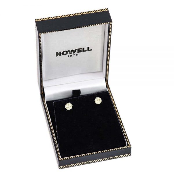 Vintage 18ct White Gold 1.12ct Diamond Stud Earrings, circa 1970s