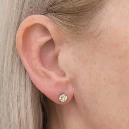 Vintage 18ct White Gold 1.12ct Diamond Stud Earrings, circa 1970s