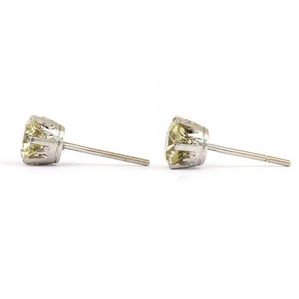 Vintage 18ct White Gold 1.12ct Diamond Stud Earrings, circa 1970s