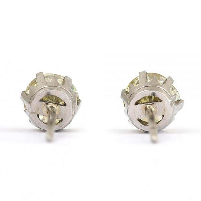 Vintage 18ct White Gold 1.12ct Diamond Stud Earrings, circa 1970s