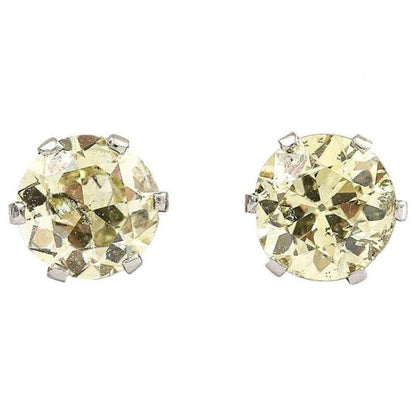 Vintage 18ct White Gold 1.12ct Diamond Stud Earrings, circa 1970s