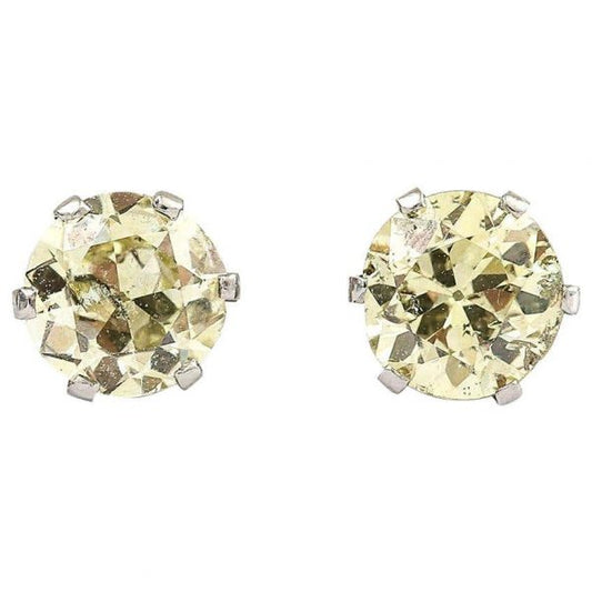 Vintage 18ct White Gold 1.12ct Diamond Stud Earrings, circa 1970s