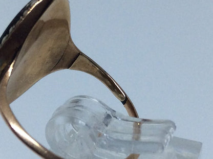 Antique Georgian Seed Pearl and Hair Plait Ring