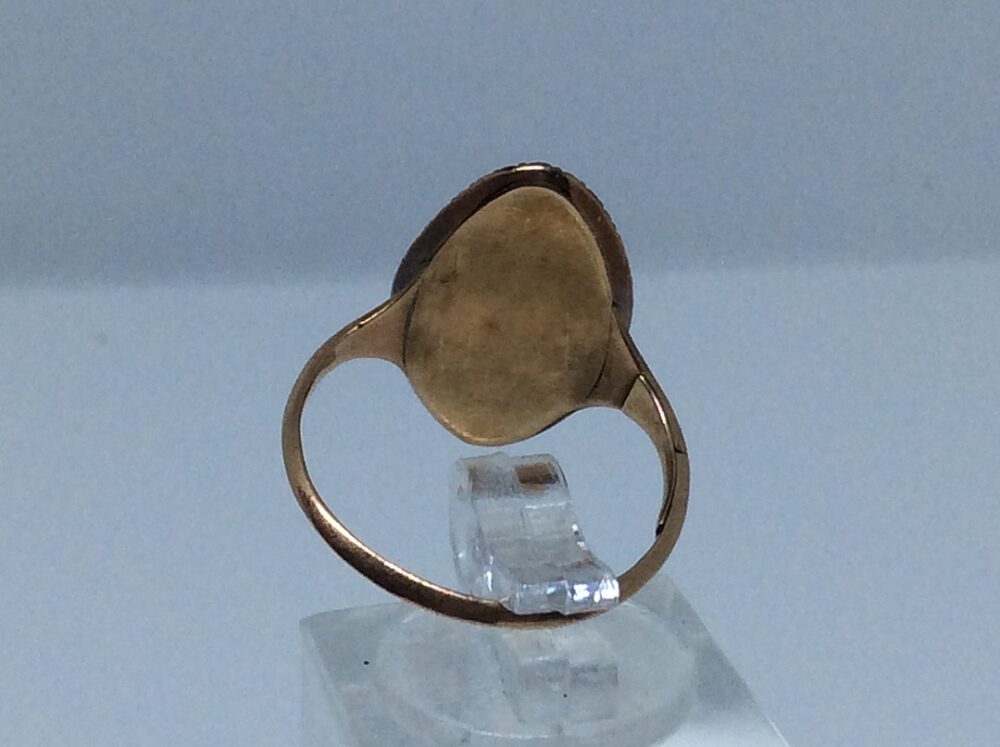 Antique Georgian Seed Pearl and Hair Plait Ring