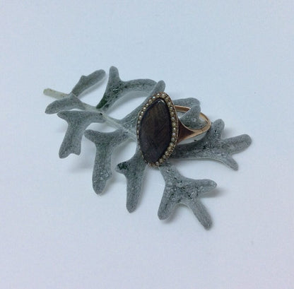 Antique Georgian Seed Pearl and Hair Plait Ring